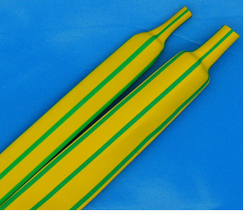 Tubo termoencolh&iacute;vel amarelo e verde (2:1 e 3:1)-SBD-SWHF-YG